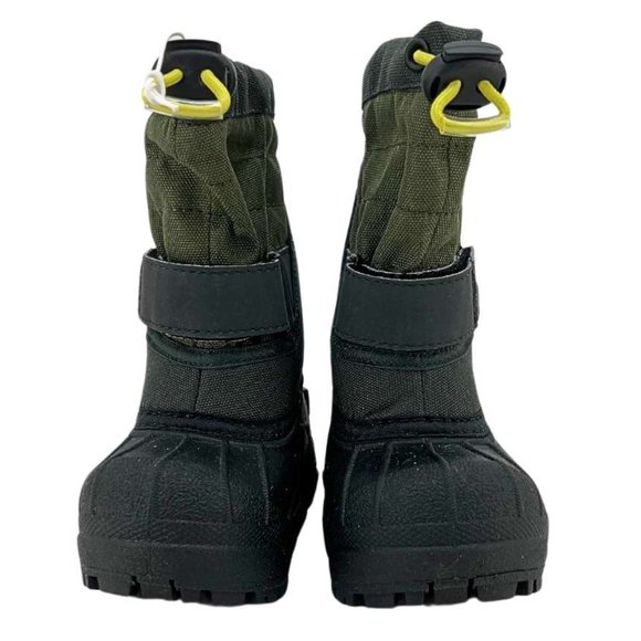 Columbia |  Kid’s Powderbug Plus II Snow Boots | Green & Black | Size 4 - Picture 2 of 6